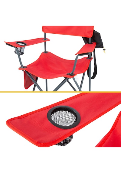 Funky Chairs Camper Katlanabilir Kamp Piknik Sandalyesi - Kırmızı