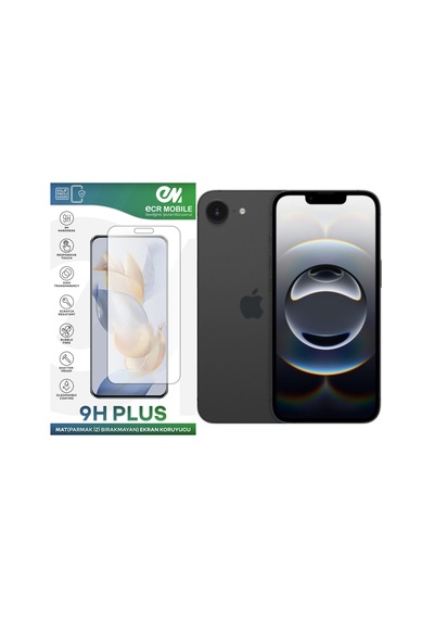 Apple Uyumlu   iPhone 16e Ekran Koruyucu Mat Parmak İzi Bırakmayan 9h Esnek Nano Kırılmayan