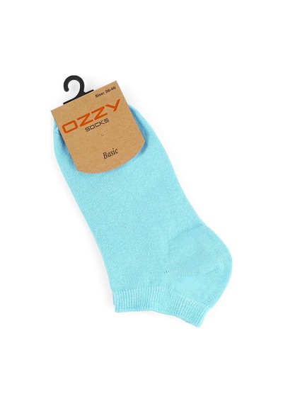 Ozzy Socks 4lü Ekonomik Pamuklu Renkli Kadın Patik Mavi