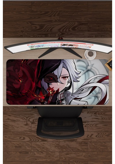 Arlecchino Genshin Impact Anime Gacha V1 - 90x40 Xxl Gaming Mouse Pad Fare Altlığı