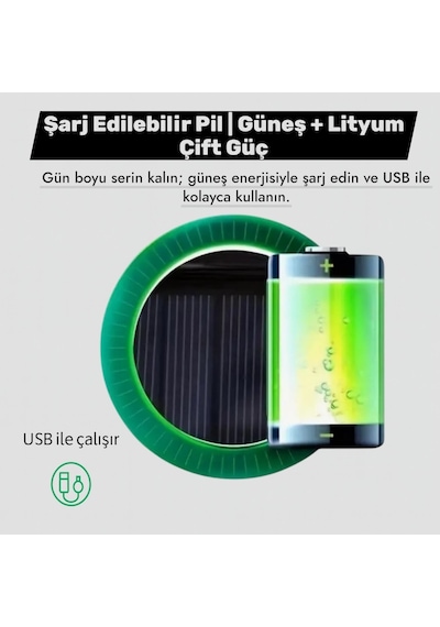 Fanlı Çift Vantilatörlü Şapka, Güneş Enerjili Safari Şapka Çift Pervaneli Plaj Şapkası Pembe