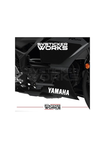 Yamaha Sticker 2 Adet Evrensel Tüm Zeminlere Ve Modellere Uyumlu Beyaz