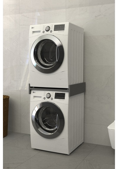 Solvo Banyo Dolabı Çamaşır Ve Kurutma Makinesi Dolabı Antrasit Gri