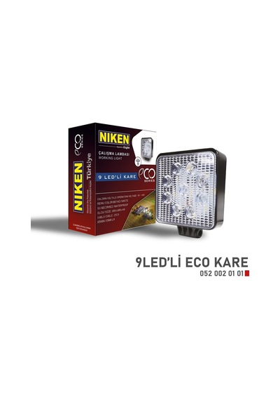 Niken Calışma Lambası 9 Ledli Kare Eco Seri 27-22w 12v 24v 052 002 01 01