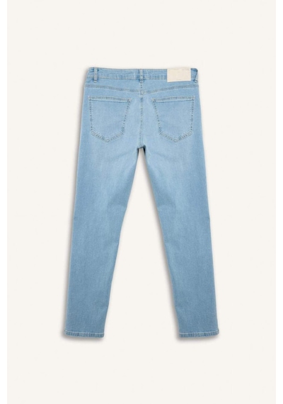 Defacto Carlo Skinny Fit Ekstra Dar Kalıp Normal Bel Ekstra Dar Paça Jean Pantolon D0025AX26SP Mavi