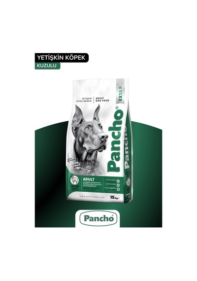 Pancho Ekstra Kuzulu Yetişkin Köpek Maması 15 KG