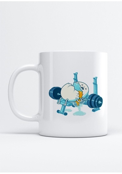 Fitness Yumurta Kupa Bardak Beyaz