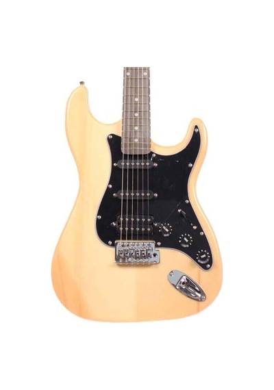 Strat Kasa Hss Manyetik Aeg111-natural Elektro Gitar Kılıf-pena-kablo Dahil
