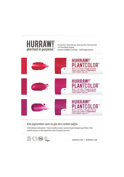 Hurraw Plantcolor Vegan Ruj 4.8gr - No 1 003