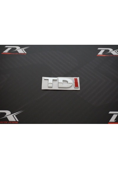 Volkswagen Tdi Bagaj Krom Metal 3M 3D Yazı Logo Arma 3 Kırmızı