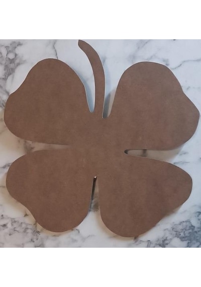 Hobi Dekoratif Pano Yonca Ahşap Mdf Ham Cnc Kesim Model El Yapım