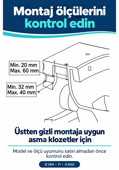 İz Yapı Gm1+3 T1 Asma Klozet Gizli Montaj Seti Üstten Montaj Üç Uzatmalı Çok Renkli