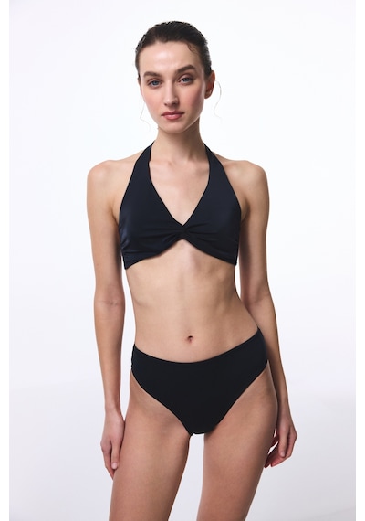 Penti Siyah New Üçgen Twist Bikini Üstü