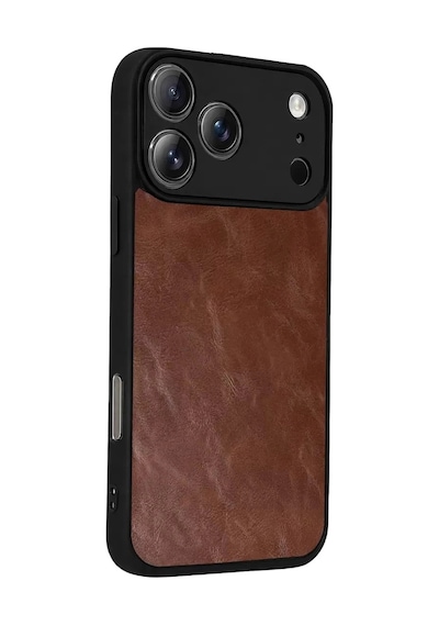 Durukar Apple, Uyumlu iPhone 17 Pro Max Aras Deri Kapak - Taba