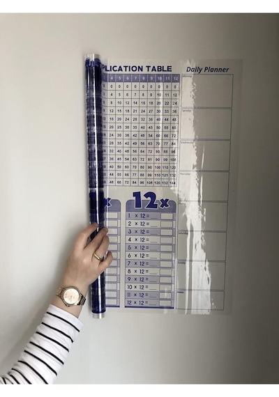 Çarpım Tablosu Yazı Tahtası Akıllı Kağıt Tahta Ingilizce 100x56 Cm 1 Adet Kalem Genel