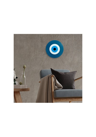 Minimalist Göl Ormanı Nazar Boncuğu El Yapımı Ahşap Büyük Nazarlı 39721525