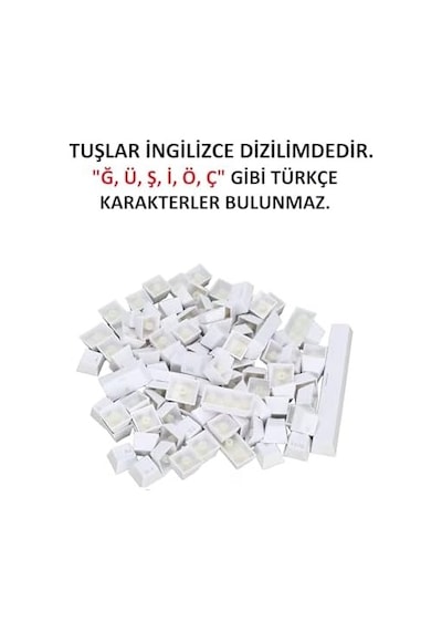 Spelt 108 Tuş Universal Renkli Mekanik Klavye Tuş Takımı Kapağı Keycap Beyaz İngilizce Dizilimli