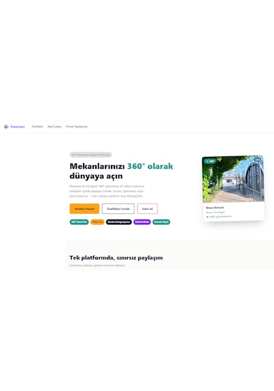 Panoram - Mekanlarınızı 360 Olarak Dünyaya Açın