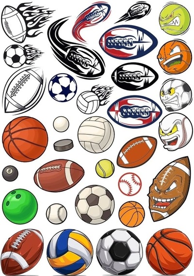 Spor Topları Sticker Set 1 15 Parça Telefon, Tablet, Defter, Laptop Sticker
