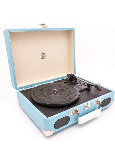 Gpo Soho Retro Valiz Plakçalar Entegre Stereo Hoparlör Turkuaz