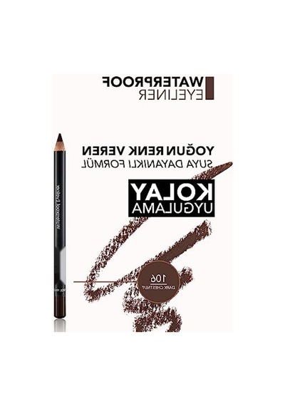 Hipoalerjenik Suya Dayanıklı Göz Kalemi 106 Dark Chestnut 00