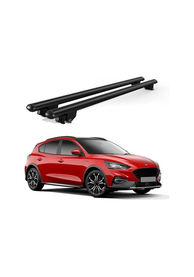 Kanca Ford Focus Active 2018 Ve Sonrası Uyumlu Siyah Kilitli Ara Atkı 110cm Port Bagaj Tavan Barı