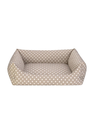 Pet Uniform Bej Puantiyeli Köpek Yatağı M 60x70cm Açık Bej