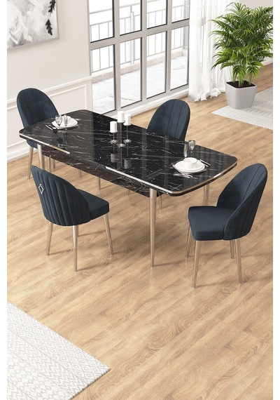 Canisa Edaf Serisi 80x132 Açılabilir Siyah Mermer Desen Mutfak Masa Takımı 4 Antrasit Sandalye Krom Detay Masa Siyah Mermer Sandalye Antrasit Krom Ayak Canisa Edaf Serisi 80x132 Açılabilir Siyah Mermer Desen Mutfak Masa Takımı 4 Antrasit Sandalye Krom Detay Masa Siyah Mermer Sandalye Antrasit Krom Ayak