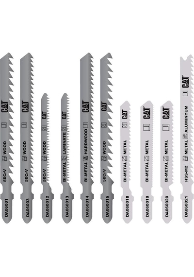 Cat Da06903 10 Parça Profesyonel Metal/ahşap Hassas/kaba Kesim Dekupaj Testere Ucu Fr Da06903