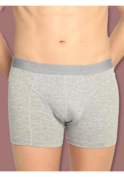 Tutku Erkek Gri Likralı Boxer 9 Lu 001