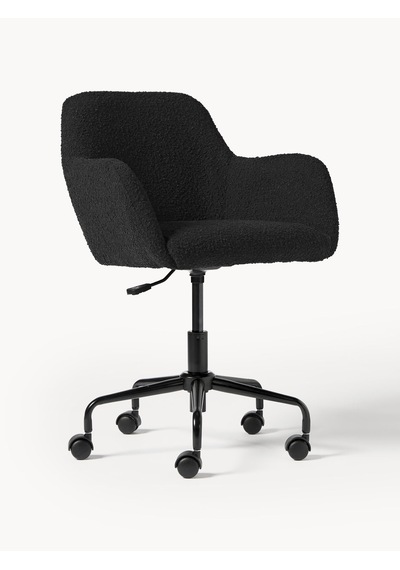 Westwing Bouclé Ofis Sandalyesi Lucie: Beyaz, Altın Ayaklı, Ayarlanabilir Siyah 8 Westwing Bouclé Ofis Sandalyesi Lucie: Beyaz, Altın Ayaklı, Ayarlanabilir Siyah 8