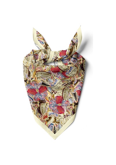 Şehirde Bahar Desen Bandana/fular Çok Renkli