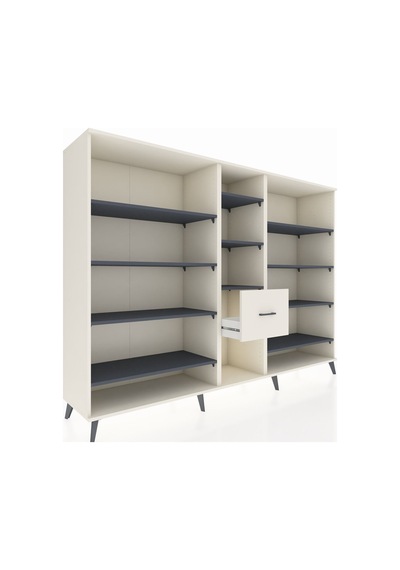 Hyperion Dolap 11 Raflı 3 Çekmeceli 220x44x163 Aytaşı-antrasit/a Aytaşı-antrasit/aytaşı Hyperion Dolap 11 Raflı 3 Çekmeceli 220x44x163 Aytaşı-antrasit/a Aytaşı-antrasit/aytaşı