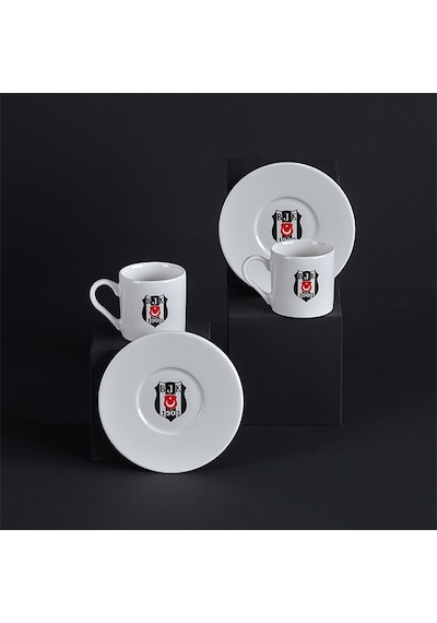 Neva N3422 Beşiktaş Lisanslı Arma Logo 2'li Kahve Fincan Takımı