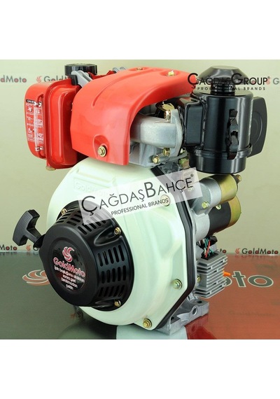 Goldmoto Gm178Fen-H Dizel Motor Marşlı 7 Hp Krank Mili Frezeli