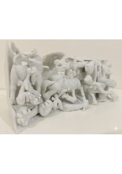 Picasso Guernica 3d Baskı Heykel Tarihi Sanat Eseri Minyatür Dekoratif Obje