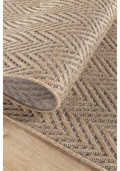 Sisaluna 4441 Bej Jüt Tabanlı Modern Dokuma Kilim Sisal Hasır Halı Bej