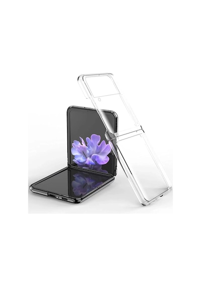 Newface Samsung Galaxy Uyumlu Z Flip 3 Kılıf Fold Tpu Silikon Semeglbl - 51 - Şeffaf