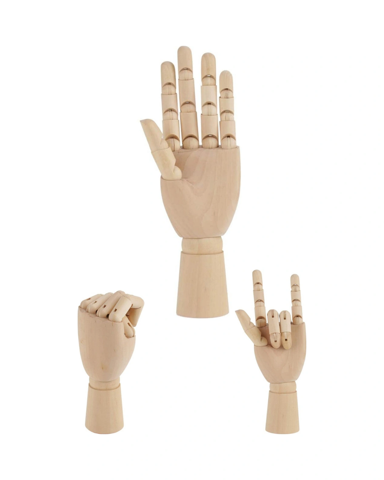 Ahşap Model Mankeni Sol El 25 Cm Eklemli Eskiz Manken Sol El Mankeni