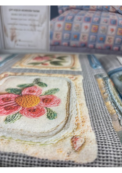 Colors 3d Baskı Kabartma Değil Patchwork Çift Kişilik Nevresim Takımı Çok renkli