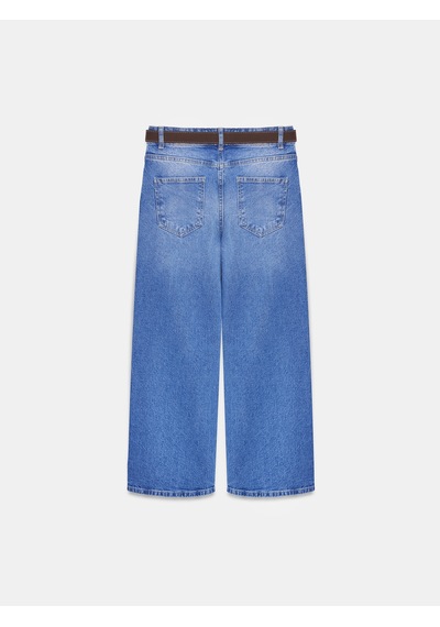 Dilvin 72299 Kemerli Kısa Pantolon-mavi Mavi