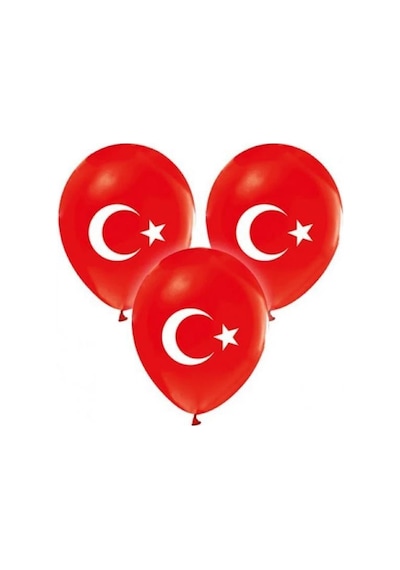 Gemar Türk Bayraklı Baskılı Balon 100 Adet