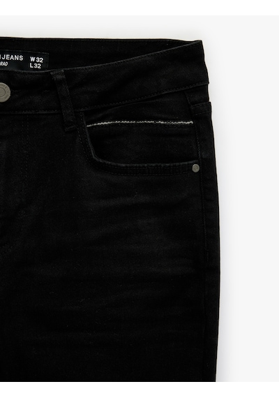 Koton Normal Bel Cepli Slim Fit Jean Pantolon - Brad Jean Siyah 6sam40010nd Siyah Koton Normal Bel Cepli Slim Fit Jean Pantolon - Brad Jean Siyah 6sam40010nd Siyah
