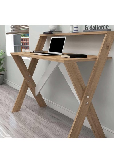 Reyo Home Enda X Ayaklı Ders Çalışma Masası 50x90 Cm Atlantik Çam