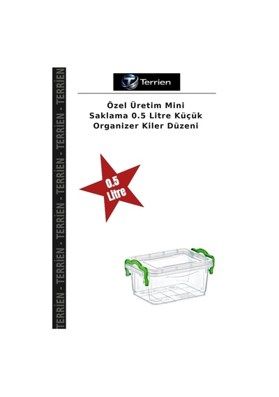 Özel Üretim Mini Saklama 0.5 Litre Küçük Organizer Kiler Düzeni Çok Renkli