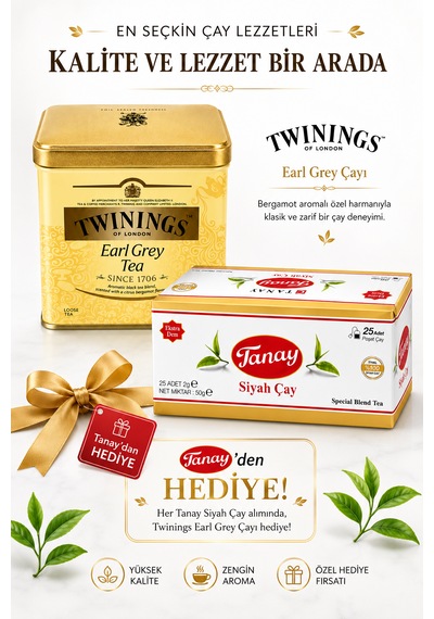 Earl Grey Çayı 500 Gr + Tanay Siyah Çay Hediye Kampanyası