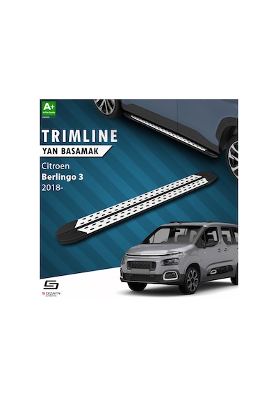 S-dizayn Citroen Berlingo 3 Trimline Gri Yan Basamak 202 Cm 2018