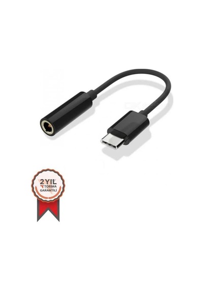 Tablet Parça Bilgisayar Ucu Telefon Aparatı Kulaklık Dönüştürücü Usb-c 3.5mm Tr10 Siyah