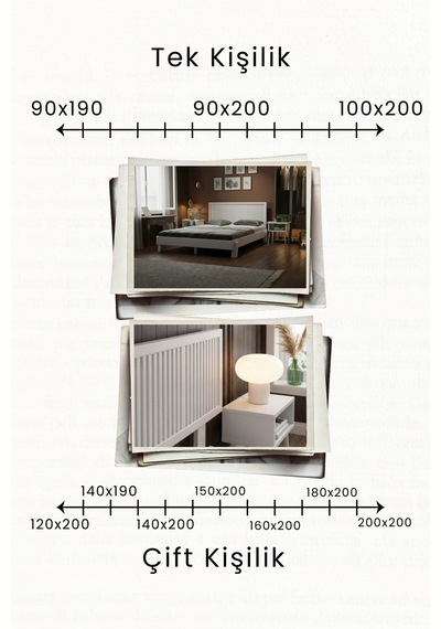 Renazzo Ebruli Dikey Başlıklı Masif Ahşap Karyola Ve 2 Beyaz 140x200 Beyaz - 140 X 200 Renazzo Ebruli Dikey Başlıklı Masif Ahşap Karyola Ve 2 Beyaz 140x200 Beyaz - 140 X 200