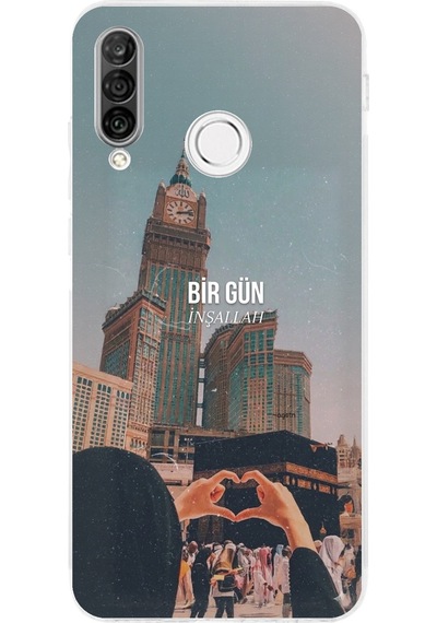 Huawei P30 Lite Uyumlu Kabe Sevdası Baskılı Silikon Kılıf Renkli